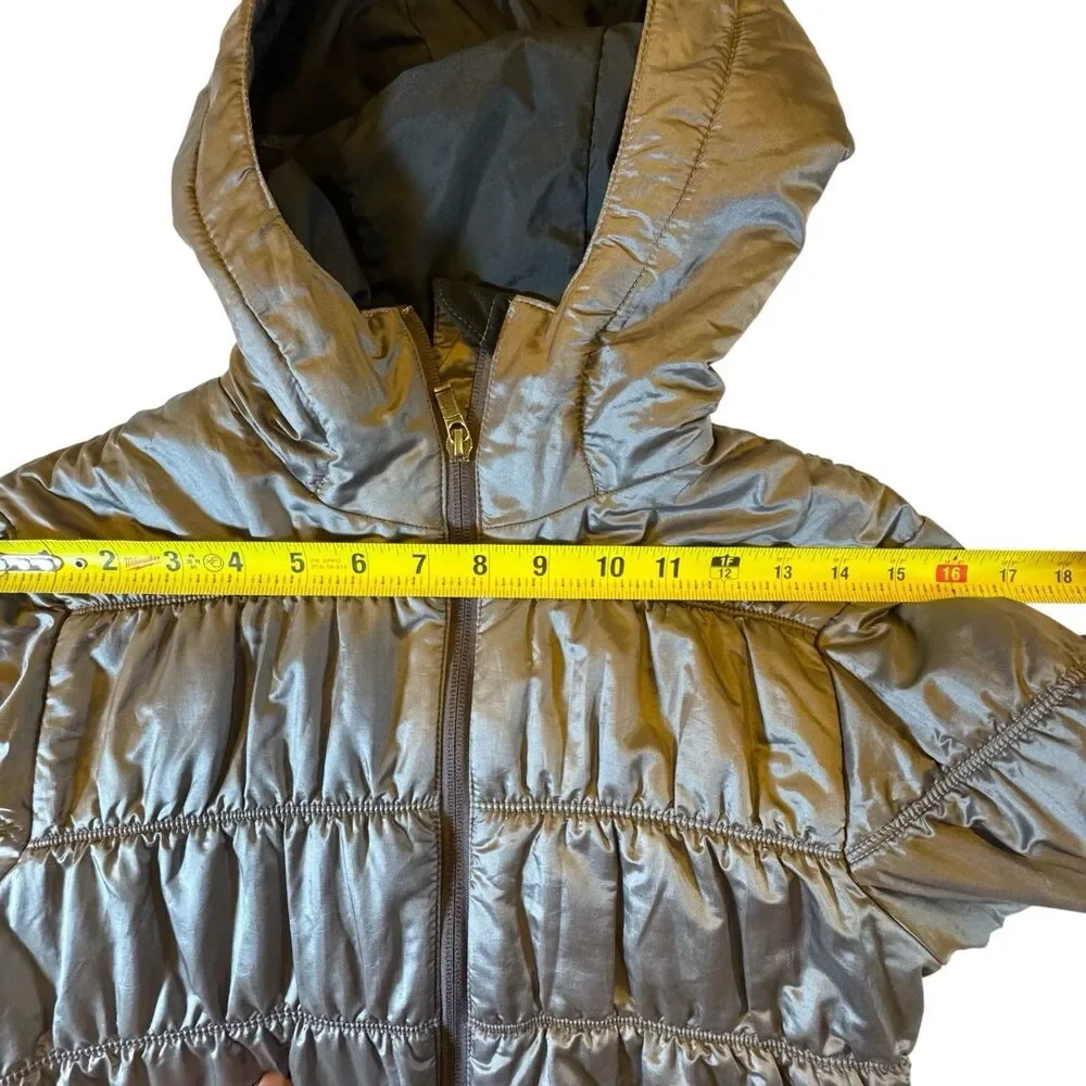 Columbia Puffer Jacket Womens XS Bronze Omni-Heat Hooded Full Zip Fashion Coat